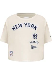 Pro Standard New York Yankees Toddler Girls White Retro Classics Short Sleeve T-Shirt