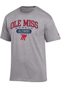 Champion Ole Miss Rebels Grey Pill Alumni Jersey Short Sleeve T Shirt