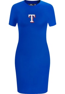 Pro Standard Texas Rangers Womens Blue Classic Short Sleeve Dress