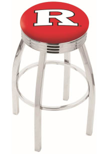 Rutgers Scarlet Knights 3 Ring Chrome Seat Pub Stool