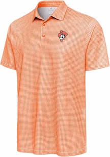 Antigua Oklahoma State Cowboys Mens Orange Breeze Short Sleeve Polo
