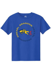 Youth Drexel Dragons Blue Summit Sportswear Circle Short Sleeve T-Shirt