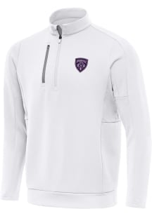 Antigua Louisville City FC Mens White Generation Long Sleeve Qtr Zip Pullover