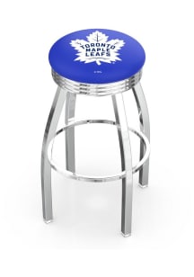 Toronto Maple Leafs 3 Ring Chrome Seat Pub Stool - Silver
