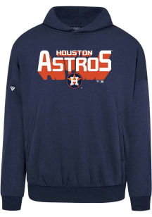 Levelwear Houston Astros Mens Navy Blue Contact Retro 3D Long Sleeve Hoodie