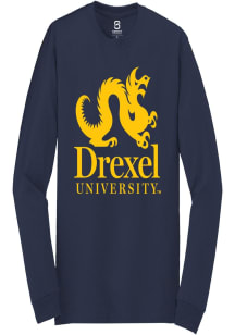 Mens Drexel Dragons Navy Blue Summit Sportswear Primary Logo Tee