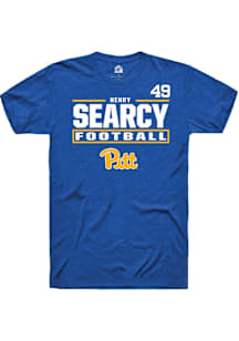 Henry Searcy Rally Mens Blue Pitt Panthers NIL Stacked Box Player T Shirt