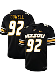 Jason Dowell  Nike Missouri Tigers Black Football NIL Name And Number Football Jersey