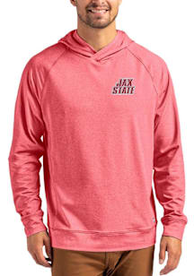 Cutter and Buck Jacksonville State Gamecocks Mens Red Adapt Knit Hood Long Sleeve Hoodie