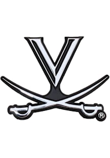Virginia Cavaliers Chrome Design Car Emblem - Black