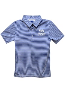 Vive La Fete Buffalo Bulls Toddler Blue Pencil Stripe Short Sleeve Polo Shirt