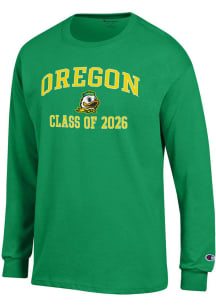 Mens Oregon Ducks Green Champion Font Class of 2026 Jersey Tee