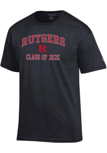 Rutgers Scarlet Knights Black Champion Class of 2025 Text Jersey Short Sleeve T Shirt