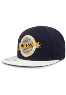 2T Original Retro Circle Wool Blend Michigan Wolverines Mens Snapback - Navy Blue