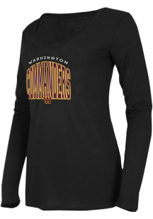 Concepts Sport Washington Commanders Womens Black MARATHON LS Tee