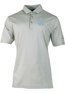 Columbia North Carolina Tar Heels Mens Grey Heat Seal Double Hit Short Sleeve Polo