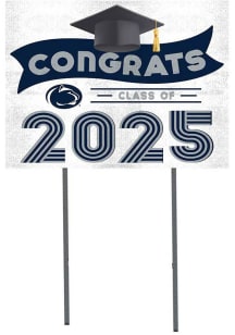 White Penn State Nittany Lions Class of 2025 graduation graphic Yard Sign
