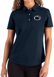 Cutter and Buck Penn State Nittany Lions Womens Navy Blue Advantage Short Sleeve Polo Shirt