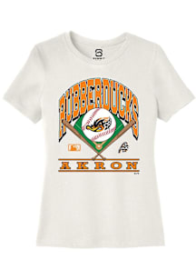 Summit Sportswear Akron RubberDucks Womens White Homefield Short Sleeve T-Shirt