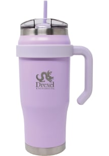 Lavender Drexel Dragons Team Logo Stainless Steel Tumbler