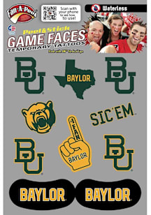 Baylor Bears Multi-Design Face Tattoo
