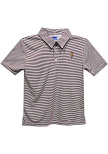 Vive La Fete Arizona State Sun Devils Toddler Maroon Pencil Stripe Short Sleeve Polo Shirt