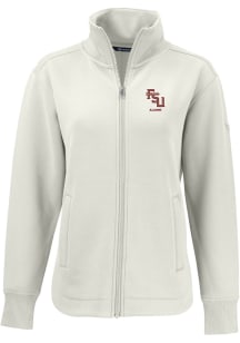 Cutter and Buck Florida State Seminoles Womens White Alumni Roam Light Weight Jacket
