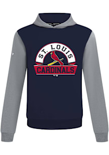 Levelwear St Louis Cardinals Mens Navy Blue Ultimate Banner Arch Long Sleeve Hoodie