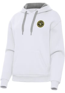 Antigua Pittsburgh Riverhounds SC Womens White Victory Hooded Sweatshirt