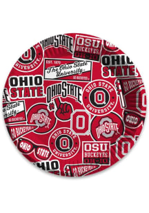 Red Ohio State Buckeyes 7&quot; Round Paper Plates