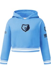 Pro Standard Memphis Grizzlies Girls Light Blue Retro Classics Long Sleeve Hooded Sweatshirt