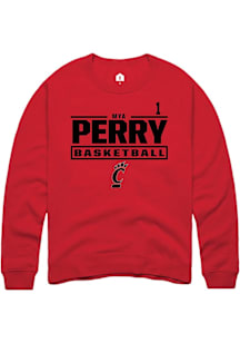 Mya Perry Cincinnati Bearcats Mens Red NIL Stacked Box Player Crew