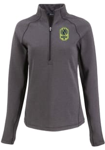 Cutter and Buck Nashville SC Womens Black Pehastin Qtr Zip