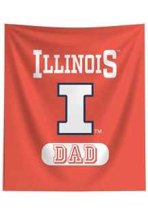Orange Illinois Fighting Illini Dad 50x60 Tapestry Blanket
