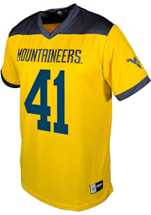 Curtis Jones Jr  Genuine Collective West Virginia Mountaineers Gold Football NIL Football Jersey