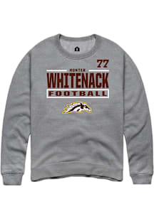 Hunter Whitenack Western Michigan Broncos Mens Grey Football NIL Stacked Box Player Crew