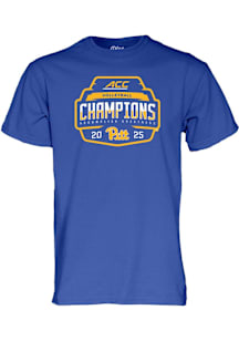 Pitt Panthers Blue 2025 ACC Volleyball Champions Short Sleeve T Shirt