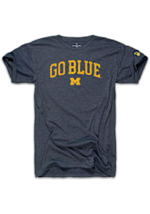 The Mitten State Michigan Wolverines Navy Blue Go Blue Short Sleeve Fashion T Shirt