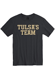 Tulsa Golden Hurricane Black Team Short Sleeve T Shirt