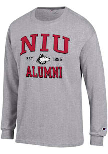 Champion Northern Illinois Huskies Grey Est Date Alumni Jersey Long Sleeve T Shirt