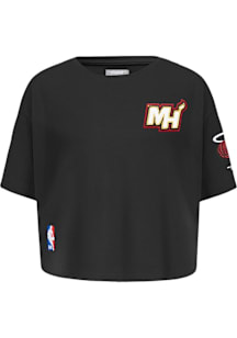 Pro Standard Miami Heat Toddler Girls Black Classic Essentials Short Sleeve T-Shirt