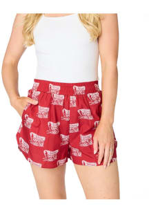 Oklahoma Sooners Womens Red Poplin Shorts