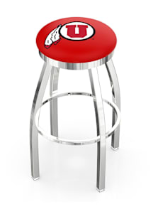 Utah Utes Chrome Pub Stool - Silver