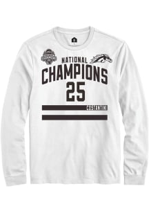 Matteo Costantini Mens White Western Michigan Broncos NIL 2025 National Champions Shirzee Long Sle..