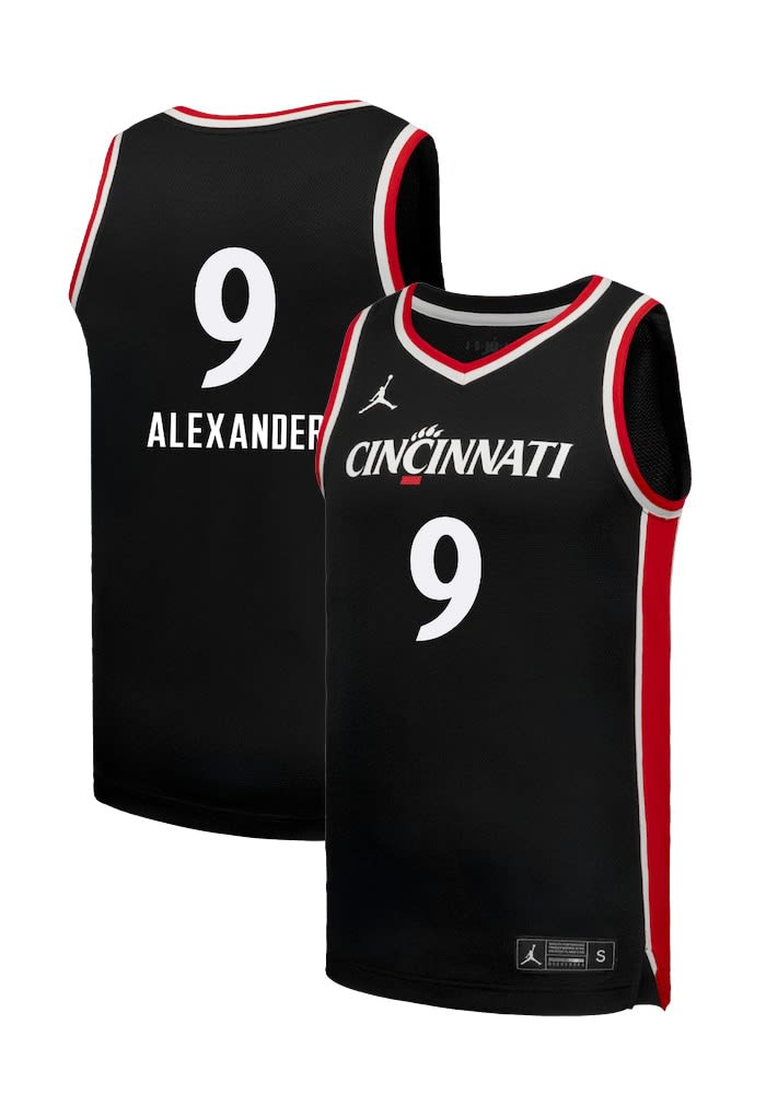 Dee Alexander Mens BLACK Cincinnati Bearcats Womens Replica
