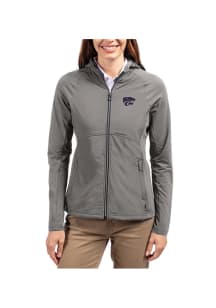 Womens K-State Wildcats Graphite Cutter and Buck Adapt Eco Light Weight Jacket