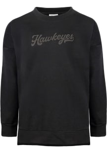 Iowa Hawkeyes Girls Black Naomi Long Sleeve Sweatshirt