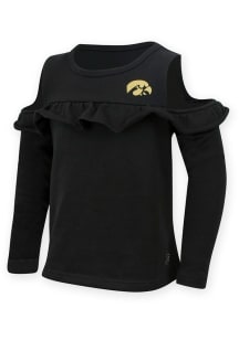 Iowa Hawkeyes Girls Black Gail Long Sleeve T-shirt