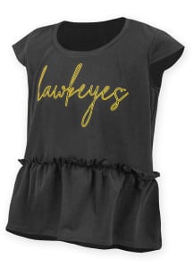Iowa Hawkeyes Girls Black Matil Short Sleeve Fashion T-Shirt