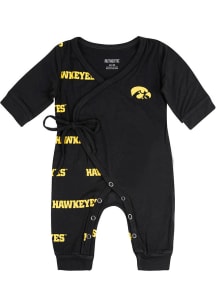 Iowa Hawkeyes Baby Black Taron Loungewear One Piece Pajamas